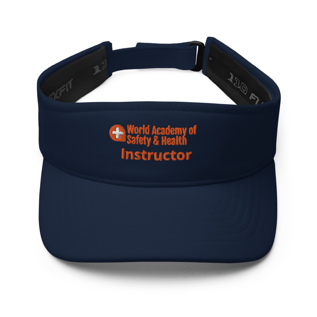 world-academy-of-safety-health-instructor-flexfit-visor-wash